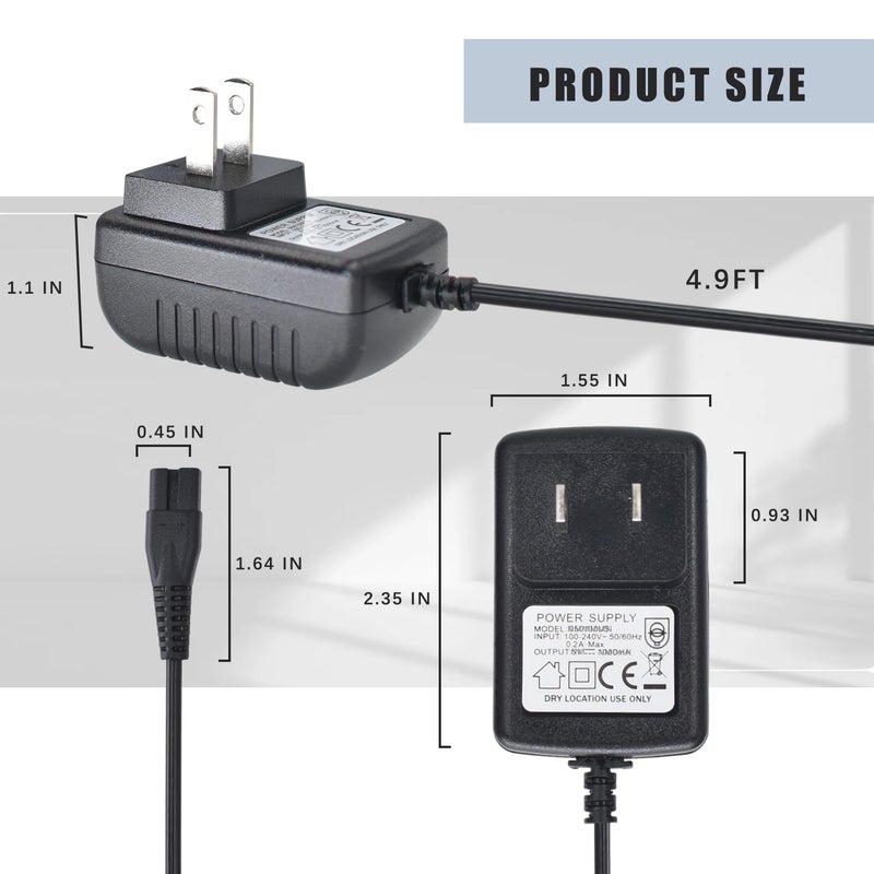 BOEEA Replacment Charger for BaByliss PRO Trimmer, 4.5V Power Adapter Compatible with BaByliss Hair Clippers Model PRO FX870 FX788 FX787 FXSSM FX820 FX726 FX825 Shaver Charging Cord - Image 4